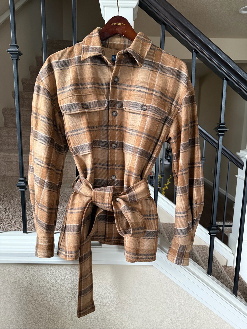 Polo by Ralph Lauren WOOL Belted Shirt Jacket